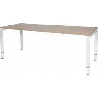 Schaffenburg Verstelbaar Bureau - Domino 200x80 Havana Kersen - wit frame