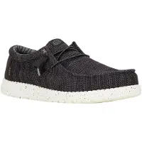 HeyDude Instappers Heren Wally Stretch Zwart Mesh Maat 41