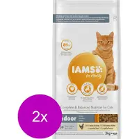 IAMS Cat Adult Indoor - Kattenvoer - 2 x Kip 3 kg