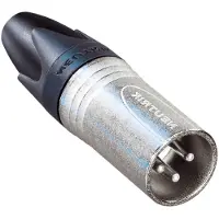 Neutrik NC3MXX XLR 3-pins (m) connector / zwart/grijs