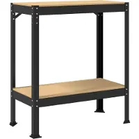 vidaXL Werkbank Zwart 81 x 41 x 91 cm Samengesteld Hout en Metaal