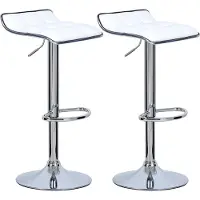 Bolt Barkrukken Jilo - Set van 2 - Keuken - Wit - Barstoelen - Verstelbaar in hoogte - Zithoogte 62-84cm