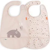 Done by Deer Ozzo slabbetje met klittenband 2-pack Powder