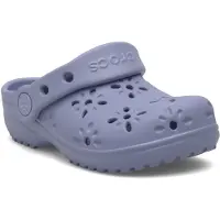Crocs Peuter/Kleuter classic floral cut out clogs blauw Meisjes EVA - maat 24/25