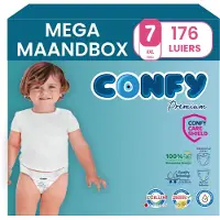 Confy Premium - Luiers Maat 7 (17+kg) - 176 Luiers - Mega Maandbox