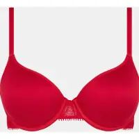 Chantelle Co Bra Tshirt Covering Memory Poppy Red Size: D75 | Torsolets, Brassieres & Corsets Outlet | Dames | Rood