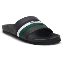 Björn Borg Unisex Heritage Slides Zwart | Maat: 42