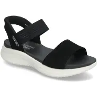 SKECHERS Dames Slip-ins Ultra Flex 3.0 Summerville Zwarte sandalen (41), 3 tot 5 cm, Geen, Casual 119804