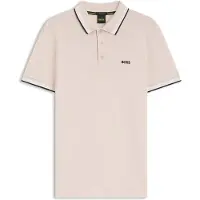BOSS Heren Polo Paddy beige (L), Casual, Katoen, Korte mouwen 50469055
