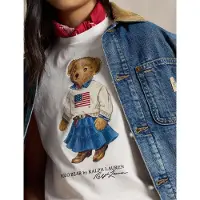 Ralph Lauren T-Shirt - Weiß m. Kuscheltier - - 16 Jahre (176) - T-Shirts