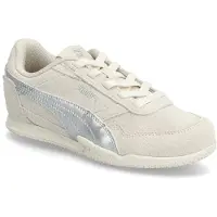 Puma Bella Donna suede Metallic sneakers ecru/zilver Jongens/Meisjes Suède - maat 28