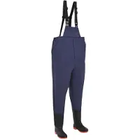 vidaXL Borstlaarzen met laarzen PVC gecoat polyester Afmeting 40 Blauw