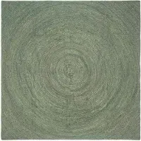 vidaXL Vloerkleden Olijfgroen 240 x 240 cm Jute