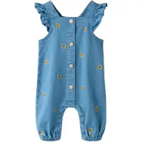 Name it Borduring Denim Tuinbroek 68 EU Meisjes