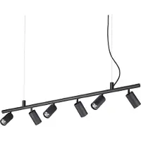 Ideal Lux Hanglamp Dynamite, zwart, Woon-/ Eetkamer, metaal, Modern, hanglamp