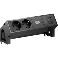 Bachmann DESK2 2xCEE7/3 1xUSB C/C 65W, L=0,2m RAL9005