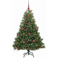vidaXL Kunstkerstboom met 150 LED met standaard Groen 120 cm PE en PVC