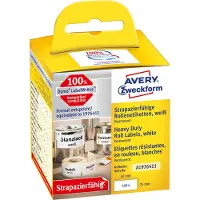 Avery Rol met etiketten Compatibel vervangt DYMO 1976411 25 x 54 mm Folie Wit 160 stuk(s) Permanent hechtend Universele etiketten A1976411