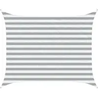 vidaXL Zonneschaduw Lichtgrijs en wit 2 x 2,5 m 100% Polyester Oxford