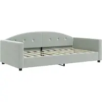 vidaXL Slaapbank 100x190 cm fluweel lichtgrijs