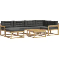 vidaXL Buiten bank set 7 st Wit en antracietkleurig