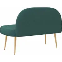 vidaXL Gevuld bankje met rugleuning Donkergroen 110 x 60 x 76 cm