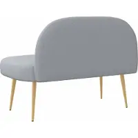 vidaXL Gevuld bankje met rugleuning Lichtgrijs 110 x 60 x 76 cm