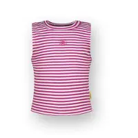 Vingino Comfort Top Basic-crop rib stripe Meisje Roze 116