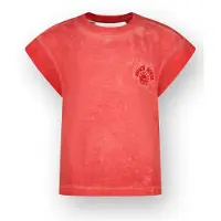Vingino T-shirt rood Meisjes Katoen Ronde hals Effen - maat 164