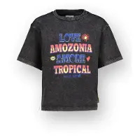 Vingino Girls Haniza T-shirt Washed Black Size: 16 | T-shirts Outlet | kids | Zwart
