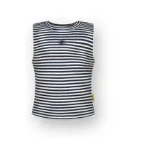 Vingino Comfort Top Basic-crop rib stripe Meisje Blauw 152