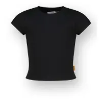 Vingino T-shirt Basic-crop rib tee Meisje Zwart 92