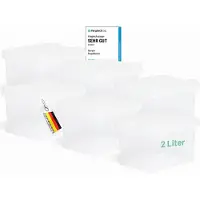 Novaliv 6x opbergdozen met deksel klein 2 L transparant nestbaar stapelbaar kunststof dozen met clipsluiting kunststof BPA-vrij 19 x 14 x 11 cm