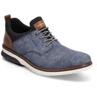 Rieker Veterschoen blauw gemêleerd / brokaat / zwart