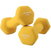 Songmics Halters 2 x 1 kg geel