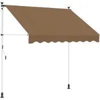 vidaXL Handmatig uitschuifbare luifel Beige 100 cm