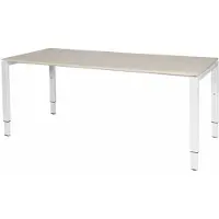 Schaffenburg Verstelbaar Bureau - Domino 180x90 robson - wit frame