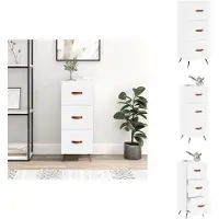 vidaXL Dressoir - Dressoirs - Opbergkast - Wandkast - Dressoir 34,5x34x90 cm bewerkt hout wit