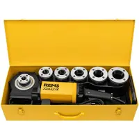 Rems Amigo 2 Set R 1/2-3/4-1-1 1/4-1 1/2-2" Draadsnijmachine Incl. Snelwisselsnijkoppen In Stalen Koffer