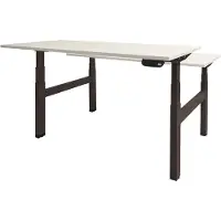 Schaffenburg Dextro Plus Duo Zit-sta-bureau Rechthoekig H-Frame 1.200 (B) x 800 (D) x 645 (H) mm Melamine