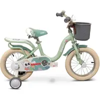Zonix Meisjesfiets 14 Inch Pastelgroen Kinderfiets Met Zijwieltjes Voor Meisjes Van 3 Tm 5 Jaar Geschikt Voor Kledingmaat 98-108