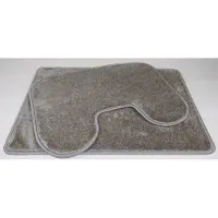 Prima Set - - Luxe - Badmat - 50x70cm - en - wc mat - 45x60cm - taupe - grijs