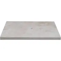 Saniclass Travertine Topblad - 60x46cm - zonder kraangaten - 1 sifon-uitsparing - gemeleerd natuursteen