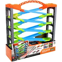 Ottosimon KiddyGo racebaan speelgoed - deluxe racebaan met 5 lagen en 2 auto's.