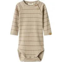 Lil´ Atelier Rompertje/body 'Kail' donkerbeige / bruin