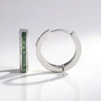 Cavill - 925 Sterling Zilveren Oorknopjes - 22 Briljant Geslepen Alexandrieten 0,508 ct - Elegante Kleurveranderende Oorbellen 15 mm