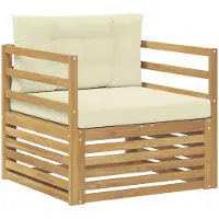 vidaXL Buitensofa Wit en crèmekleurig