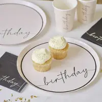 Ginger Ray - - Borden champagne noir Happy Birthday