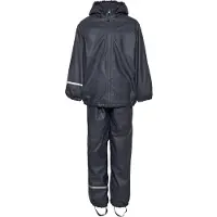 CeLaVi Regenkleding m. Bretellen/Fleece - Recyclen PU - Dark Nav - - 90 - Regenkleding