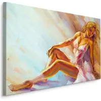 Karo-art Schilderij - Ballerina, Print op Canvas, 5 maten